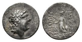 Kings of Cappadocia, Ariarathes IX (c. 100-85 BC). AR Drachm (17mm, 3.75g). Mint A (Eusebeia-Mazaka). Diademed head r., with the features of Mithradat...