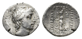 Kings of Cappadocia, Ariobarzanes III Eusebes Philoramaios (52-42 BC). AR Drachm (17mm, 3.81g). Mint A (Eusebeia-Mazaka). Diademed head r. R/ Athena s...