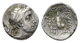 Kings of Cappadocia, Ariobarzanes III Eusebes Philoramaios (52-42 BC). AR Drachm (15mm, 3.96g). Mint A (Eusebeia-Mazaka). Diademed head r. R/ Athena s...
