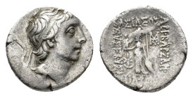 Kings of Cappadocia, Ariobarzanes III Eusebes Philoramaios (52-42 BC). AR Drachm (16mm, 3.82g). Mint A (Eusebeia-Mazaka). Diademed head r. R/ Athena s...