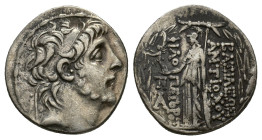 Seleukid Kings, Antiochos IX Eusebes Philopator (114/3-95 BC). AR Tetradrachm (27mm, 16.27g). Antioch on the Orontes, c. 113-112 BC. Diademed head r. ...