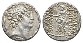 Seleukid Kings, Philip I Philadelphos (c. 95/4-76/5 BC). AR Tetradrachm (24mm, 15.58g). Uncertain mint, possibly Antioch. Diademed head r. R/ Zeus Nik...