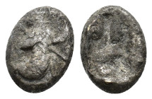 Achaemenid Kings of Persia, c. 485-420 BC. AR Siglos (12mm, 5.52g). Persian king or hero, wearing kidaris and kandys, quiver over shoulder, in kneelin...