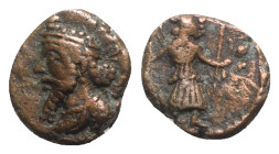 Kings of Elymais, “Prince A” (c. AD 200-250). Æ Unit (12.5mm, 2.56g, 1h). Diademed bust l. R/ Artemis standing r., holding bow and plucking arrow from...