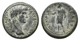 Claudius (41-54). Phrygia, Aezanis. Æ (18.5mm, 5.09g). Claudius Hierax, magistrate. Laureate head r. R/ Zeus standing l., holding eagle and sceptre. R...
