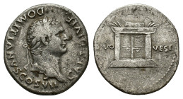 Domitian (Caesar, 69-81). Rome (for circulation in in Asia Minor). AR Cistophorus (24mm, 10.46g). Laureate head r. R/ Altar. RIC II 517 (Titus); RPC I...