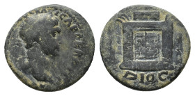 Trajan (98-117). Bithynia, Koinon. Æ (21mm, 6.32g). Laureate head r. R/ Altar. Cf. RPC III 1148e. Good Fine