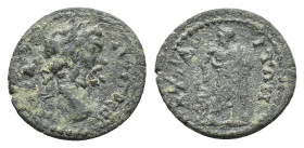 Septimius Severus (193-211). Mysia, Attaea. Æ (19mm, 2.92g). Laureate head r. R/ Asklepios standing facing, head l., leaning on serpent staff. BMC 11....