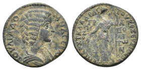 Julia Domna (Augusta, 193-217). Caria, Trapezopolis. Æ (26mm, 11.34g). Adrastos und Zeuxitheos, magistrates. Draped bust r. R/ Demeter standing l., ho...