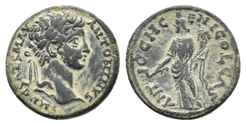Caracalla (198-217). Pisidia, Antioch. Æ (22mm, 5.95g). Laureate head r. R/ Tych...