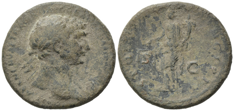 Trajan. AD 98-117. Æ As (27mm, 11g). Rome mint. Struck AD 106-107. Laureate bust...