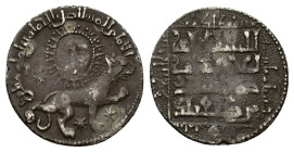 Islamic. Seljuks. Rum. Ghiyath al-Din Kay Khusraw II (First reign, AH 634-644 / AD 1237-1246). AR Dirhem (20mm, 2.95g). Lion advancing r., with paw ra...