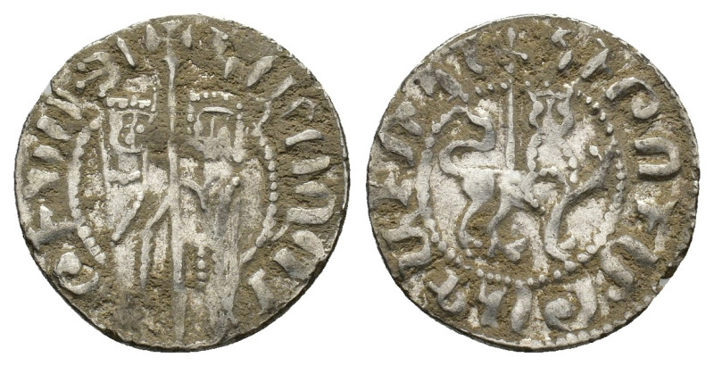 Cilician Armenia, Hetoum I and Zabel (1226-1270). AR Tram (20mm, 3.01g). Zabel a...