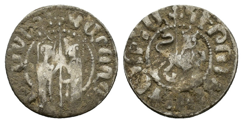 Cilician Armenia, Hetoum I and Zabel (1226-1270). AR Tram (20mm, 2.93g). Zabel a...