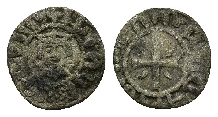 Cilician Armenia, Levon V (1374-1393). BI Denier (12mm, 0.82g). Crowned facing b...