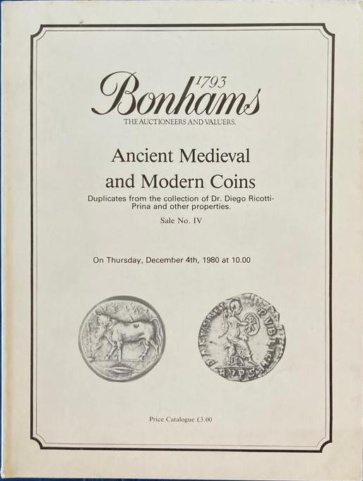 Bonhams in association with V.C. Vecchi & Sons. Sale No. IV. A catalogue of Anci...