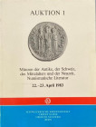 Credit Suisse. Auktion 1. Munzen dea antike, der Schweiz,des Mittelalters und der Neuzeit,Numismatiche literatur. Berne 22-23 April 1983. Brossura edi...