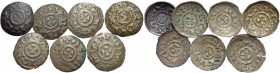 Orio Malipiero doge XL, 1178-1192. Lotto di sette monete. Denaro o piccolo scodellato (7). CNI –, 5, 9, 9 var., 42, 45, 50. Paolucci 1.
 Da BB a q.Sp...