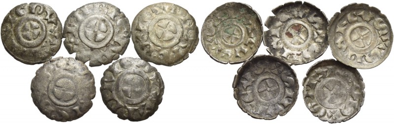 Enrico Dandolo Doge XLI, 1192-1205. Lotto di cinque monete. Denaro o piccolo sco...
