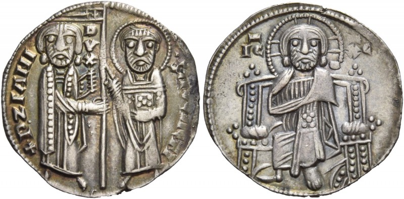 Pietro Ziani Doge XLII, 1205-1229. Grosso, AR 2,23 g. X •P•ZIANI – •S•M•VENETI T...