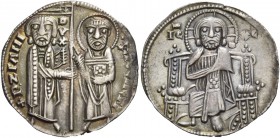 Pietro Ziani Doge XLII, 1205-1229. Grosso, AR 2,23 g. X •P•ZIANI – •S•M•VENETI Tipo solito. CNI 1. Paolucci 1.
 Spl