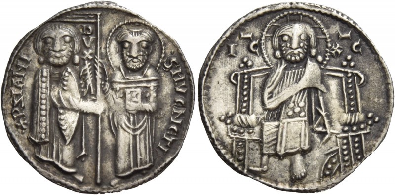 Pietro Ziani Doge XLII, 1205-1229. Grosso, AR 2,15 g. X •P•ZIANI – •S•M•VENETI T...
