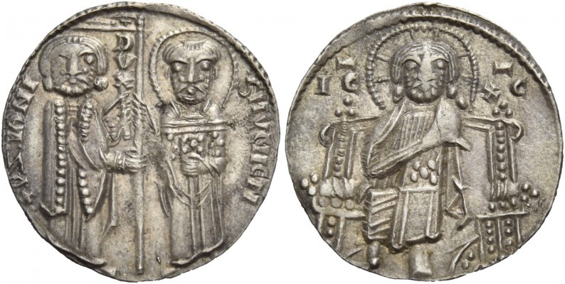 Pietro Ziani Doge XLII, 1205-1229. Grosso, AR 2,17 g. X •P•Z:IANI – •S•M•VENETI ...