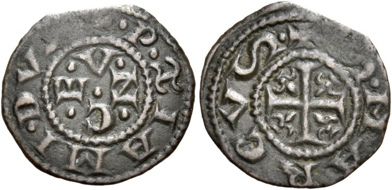 Pietro Ziani Doge XLII, 1205-1229. Quartarolo, Mist. 0,90 g. + P ZIAMI DVX Nel c...