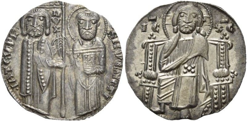 Jacopo Tiepolo doge XLIII, 1229-1249. Grosso, AR 2,17 g. •IA•TЄ•VPL’• – •SMVЄNЄT...