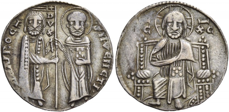 Marino Morosini doge XLIV, 1249-1253. Grosso, AR 2,15 g. •M•M[AV]ROC..– - S•M•VЄ...