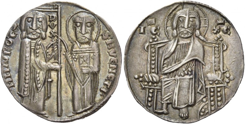 Marino Morosini doge XLIV, 1249-1253. Grosso, AR 2,14 g. •M•M[AV]ROC– - S•M•VЄNЄ...