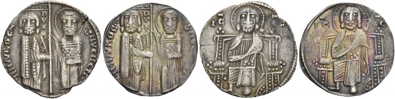Marino Morosini doge XLIV, 1249-1253. Lotto di due monete. Grosso (2). CNI 3, 6....