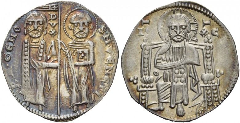 Ranieri Zeno doge XLV, 1253-1268. Grosso, AR 2,18 g. •RA•GЄNO – SM•VЄNЄTI Tipo s...