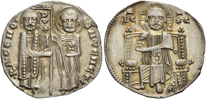 Ranieri Zeno doge XLV, 1253-1268. Grosso, AR 2,17 g. •RA•GЄNO• – •SM•VЄNЄTI Tipo...