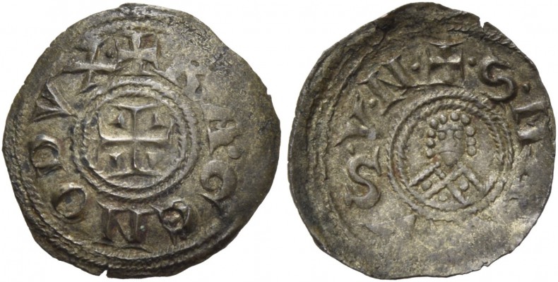 Ranieri Zeno doge XLV, 1253-1268. Bianco scodellato, Mist. 0,47 g. + RA GЄNO DVX...