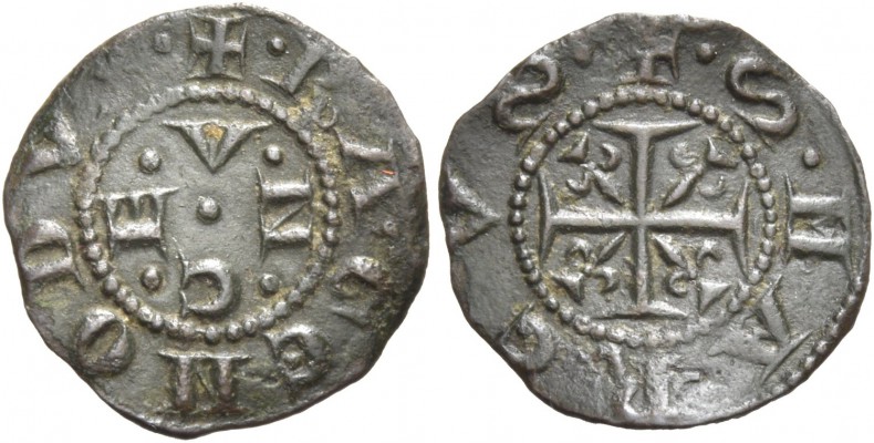Ranieri Zeno doge XLV, 1253-1268. Quartarolo, Mist. 0,72 g. + RA GЄNO DVX Nel ca...
