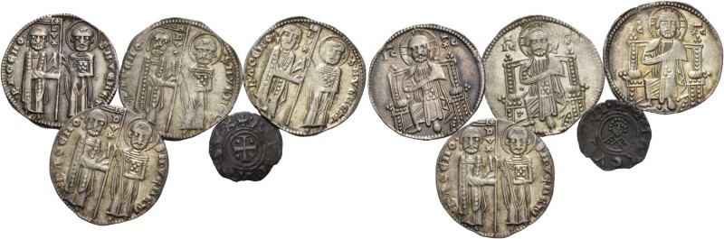 Ranieri Zeno doge XLV, 1253-1268. Lotto di cinque monete. Grosso (4). CNI manca,...