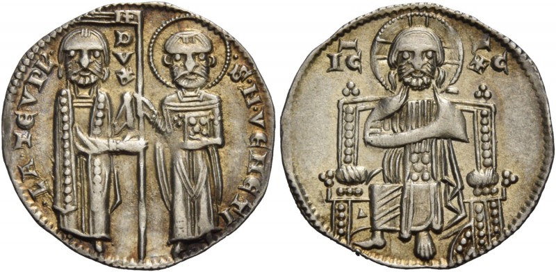 Lorenzo Tiepolo doge XLVI, 1268-1275. Grosso, AR 2,20 g. •LA•TЄVPL’• – •S•M•VЄNЄ...
