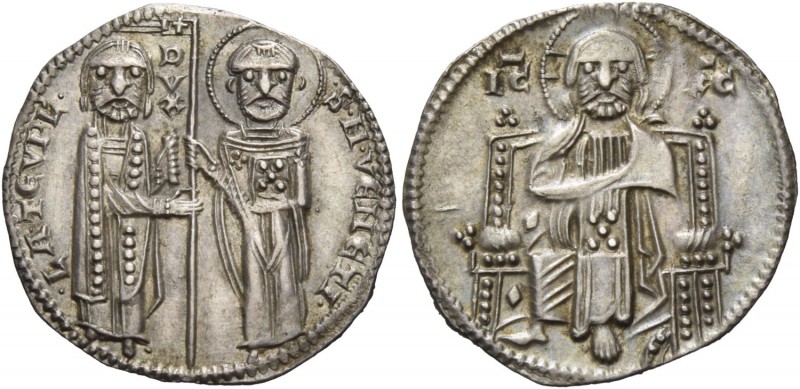 Lorenzo Tiepolo doge XLVI, 1268-1275. Grosso, AR 2,14 g. •LA•TЄVPL’• – •SM•VЄNЄT...