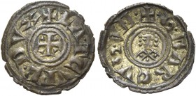 Lorenzo Tiepolo doge XLVI, 1268-1275. Bianco scodellato, Mist. 0,40 g. + LA TEVPL’ DVX Croce patente accantonata da cunei. Rv. + S MARCVS V N Busto fr...