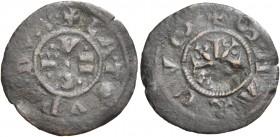 Lorenzo Tiepolo doge XLVI, 1268-1275. Doppio quartarolo, Mist. 1,62 g. + LA TEVPL DVX Nel campo lettere V N C E disposte a croce. Rv. + S MARCVS Croce...