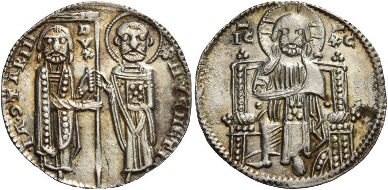 Jacopo Contarini doge XLVII, 1275-1280. Grosso, AR 2,18 g. •IA•9TARIN• – •S•M•VЄ...