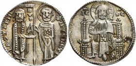 Jacopo Contarini doge XLVII, 1275-1280. Grosso, AR 2,18 g. •IA•9TARIN• – •S•M•VЄNЄTI Tipo solito. Variante con globetti sotto i gomiti del Redentore. ...