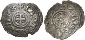 Jacopo Contarini doge XLVII, 1275-1280. Bianco scodellato, Mist. 0,31 g. + IA 9TARE DVX Croce patente accantonata da cunei. Rv. + S MARCVS V N Busto f...