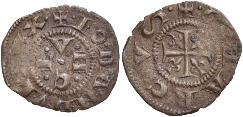 Giovanni Dandolo doge XLVIII, 1280-1289. Quartarolo, Mist. 0,82 g. + IO DANDVL D...