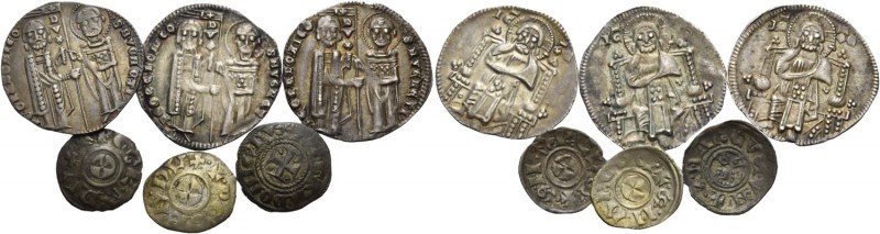 Pietro Gradenigo doge XLIX, 1289-1311. Lotto di sei monete. Grosso (3). CNI 13, ...