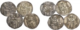 Giovanni Soranzo doge LI, 1312-1328. Lotto di quattro monete. Grosso. CNI 19 (2), 26, 32. Paolucci 2.
 Da buon BB a Spl