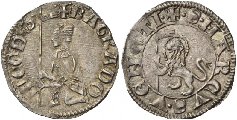 Bartolomeo Gradenigo doge LIII, 1339-1342. Soldino, AR 0,94 g. + BA GRADO – NICO...