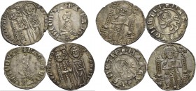Bartolomeo Gradenigo doge LIII, 1339-1342. Lotto di quattro monete. Grosso (2). CNI 11, 13 var. Paolucci 2. Soldino (2). CNI 15, 18. Paolucci 3.
 Da ...