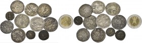 Giovanni Mocenigo doge LXXII, 1478-1485. Lotto di undici monete. Marcello o mezza lira (8). CNI 25, 38, 41, 50, 53, 59, 68, 80. Paolucci 3. Doppio bag...